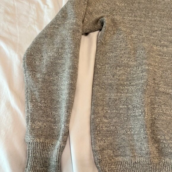 Banana Republic Grey Zipper Cardigan Cotton High Neck Size L - Picture 5 of 12
